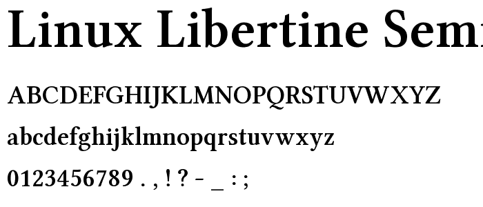 Linux Libertine Semibold font